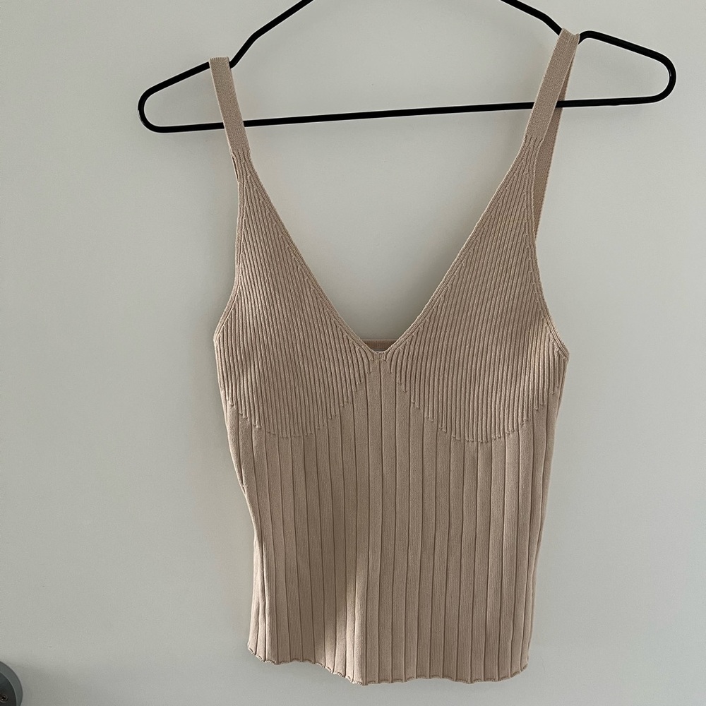 Zara Beige Tank with Bust Outline